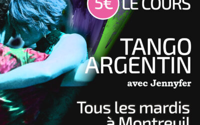 Découvrez le tango argentin lors de mon cours porte ouverte