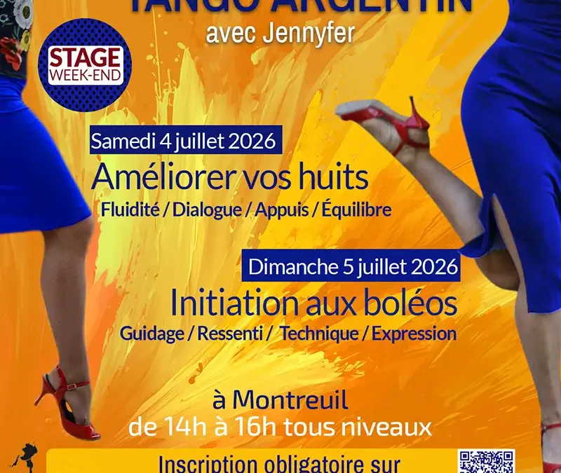 Stage Week-end – Tango argentin – 4 et 5 juillet 2026